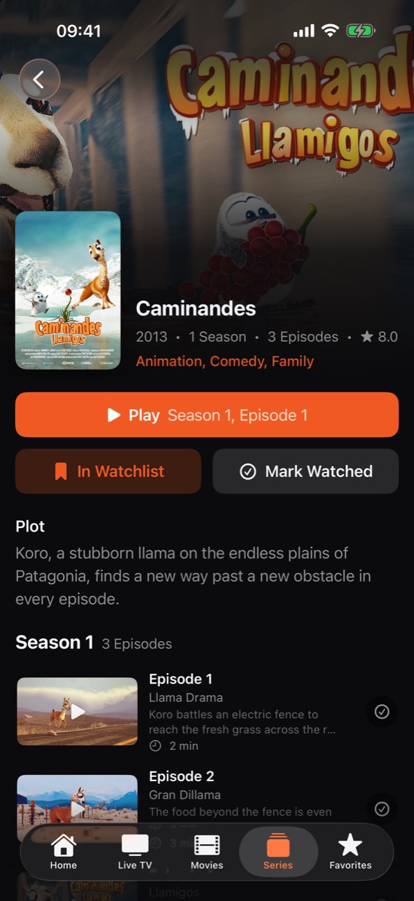 Series page