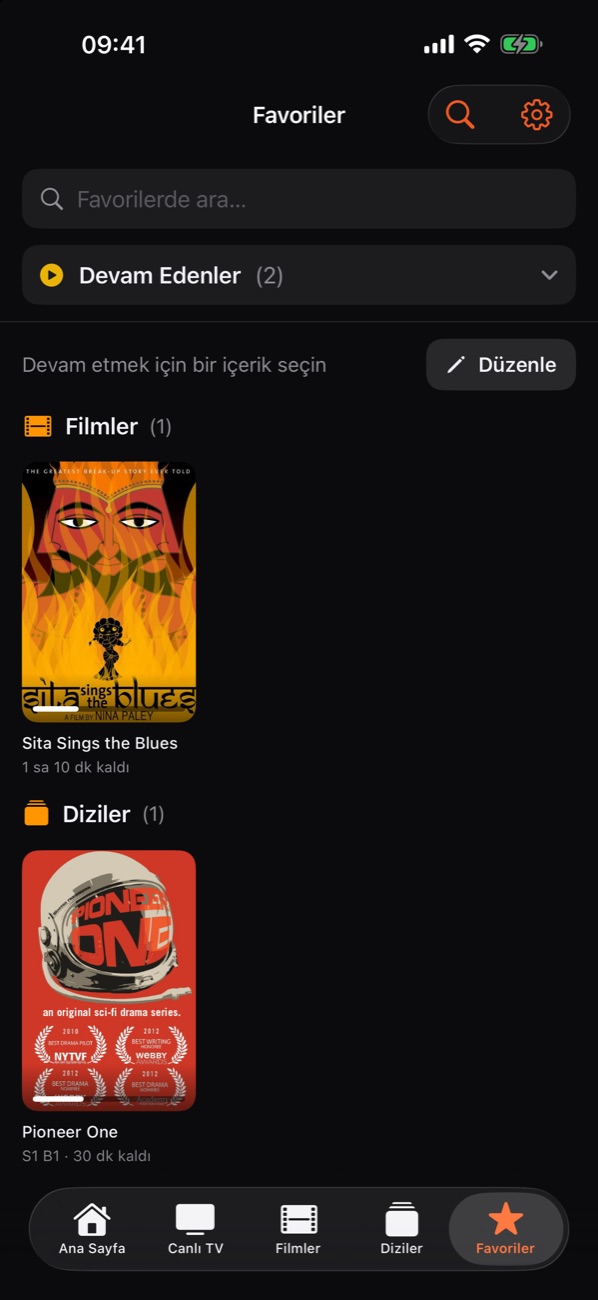 Kaldığınız yerler